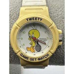 Armitron 2200/75 Tweety Bird‎ Tennis Womens Watch 1993 New Battery 28MM 7.5" U